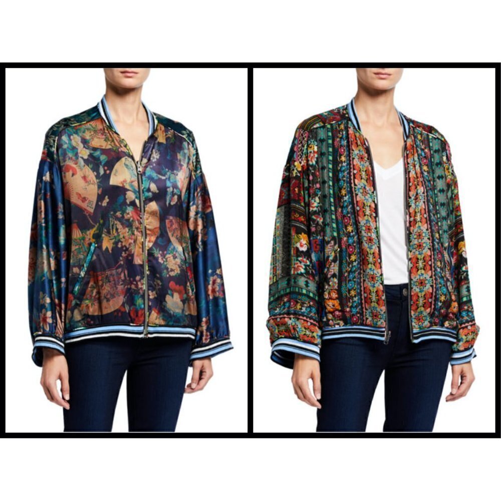 💕JOHNNY WAS💕 Fusai Reversible Bomber Jacket NWT